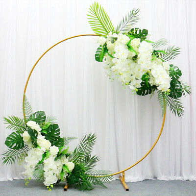 Round Wedding Arch / Flower Frame - Gold (2m) With decoration B