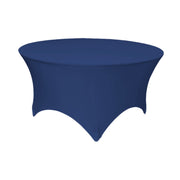 Navy Round Lycra Fitted Tablecloth (6ft)