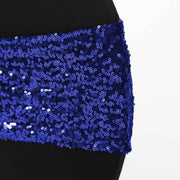Sequin Lycra Chair Bands - Royal Blue Cropped