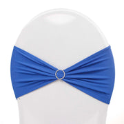 royal Blue Lycra Chair Band with Diamante Buckle