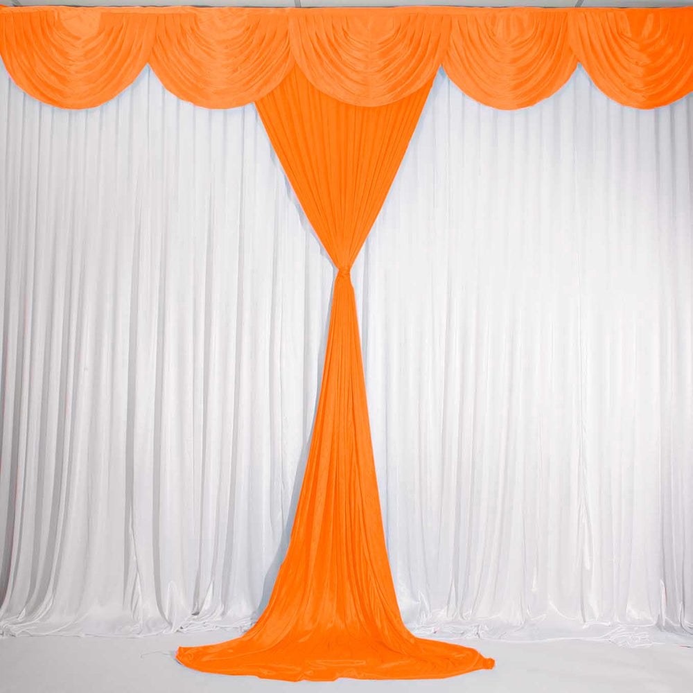 Orange Ice Silk Satin Backdrop Convertible Panels 1mx3m