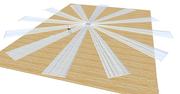Ceiling Drape Ice Silk - White - 10m Scale Layout