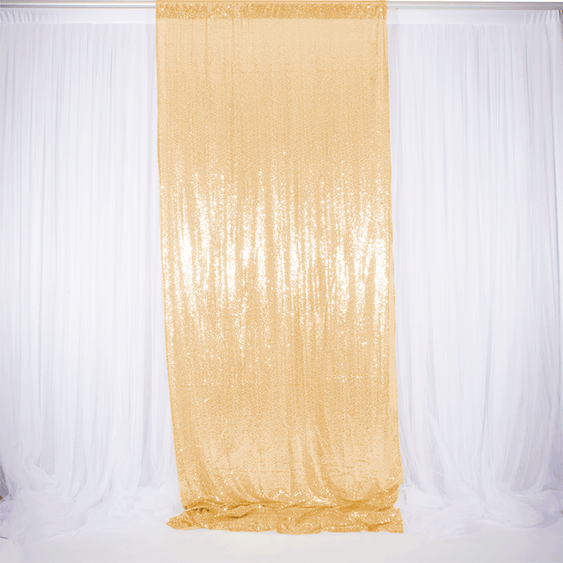 Antique Gold Sequin Backdrop Curtain 3m x 1.25m Single panel