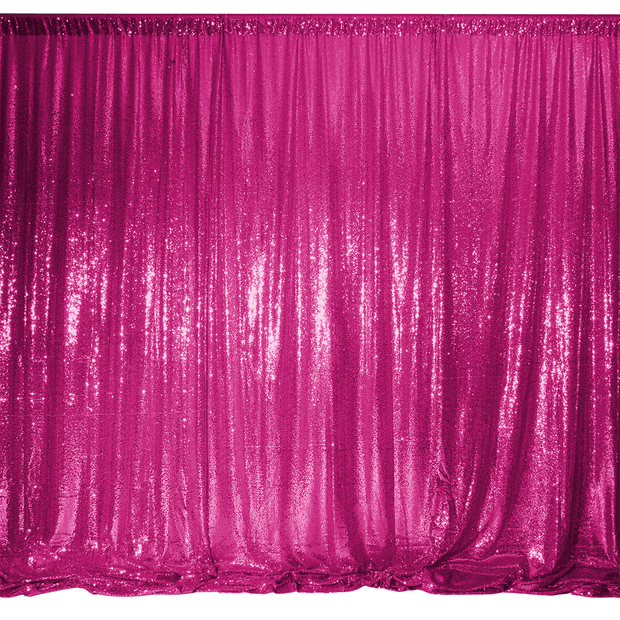 Hot Pink Sequin Backdrop Curtain 3m x 1.25m