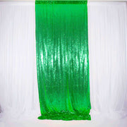 1.25x3m Emerald Green Sequin backdrop on white backdrop