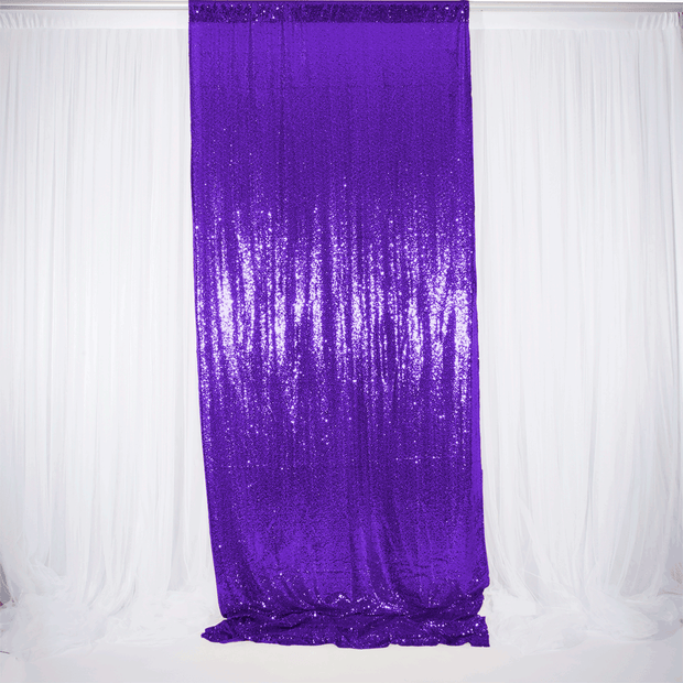 Purple Sequin Backdrop Curtain 3m x 1.25m Single Panel