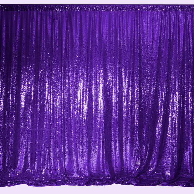 Purple Sequin Backdrop Curtain 3m x 1.25m