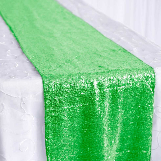 Sequin Table Runner - Jade / Emerald Green