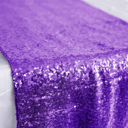 Sequin Table Runner - Purple Close Up