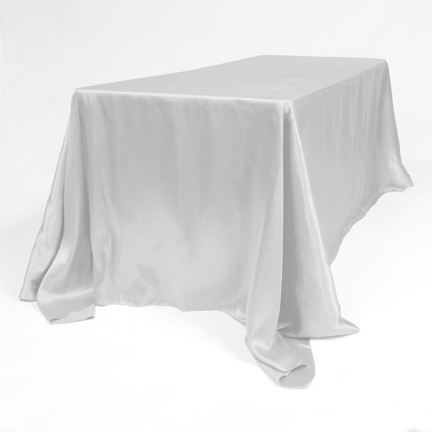 Silver Satin table cloth 220x330cm