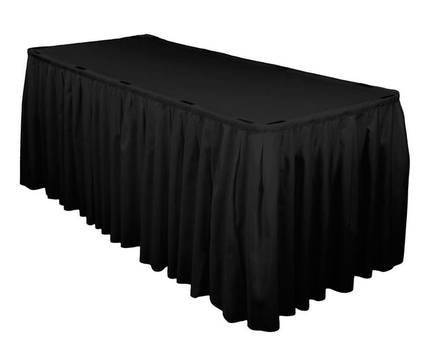 Black Table Skirting (3.7m) + BONUS Clips