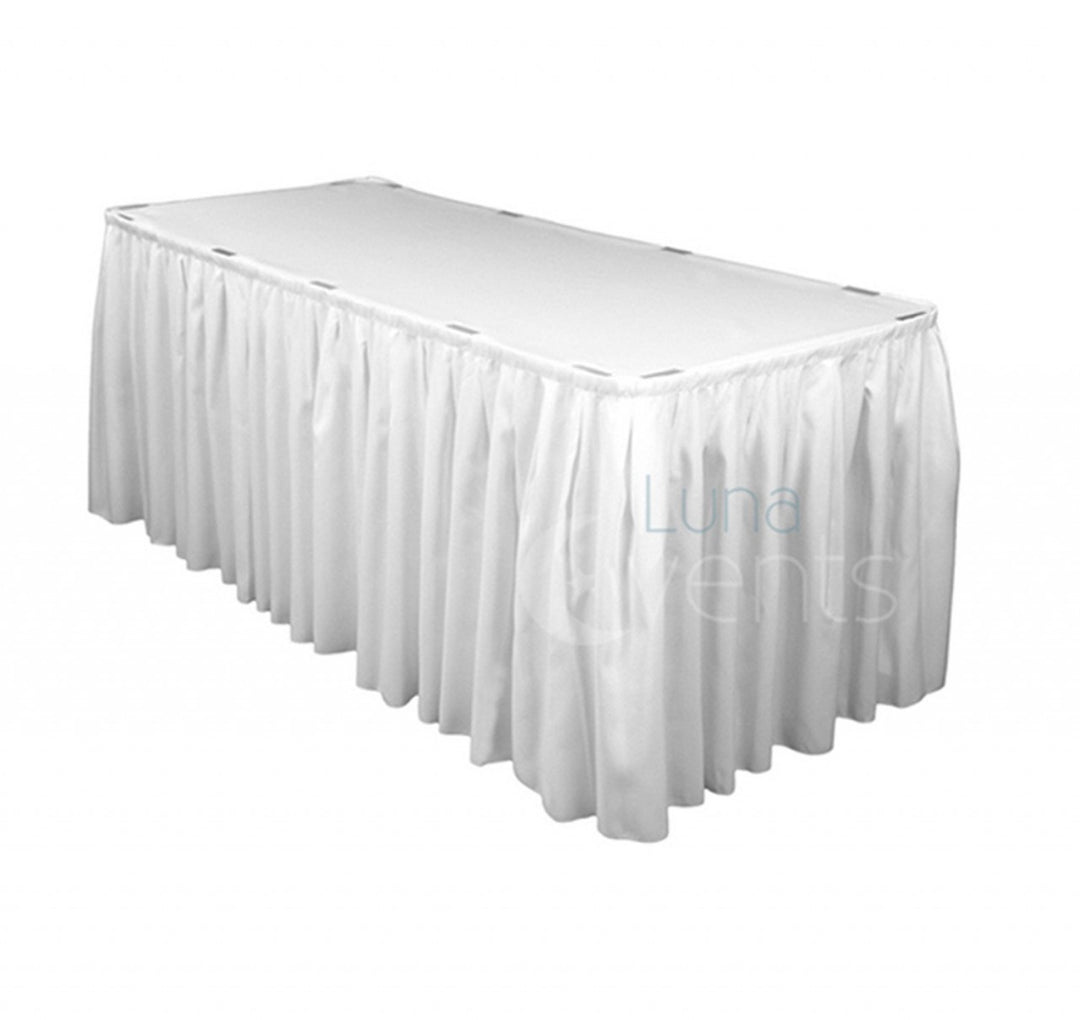 60 Round Pleated Table Cover Skirt Polyester w/ Top Topper tablecloth 60 Round Pleated Table Cover Skirt Polyester w/ Top Topper tablecloth