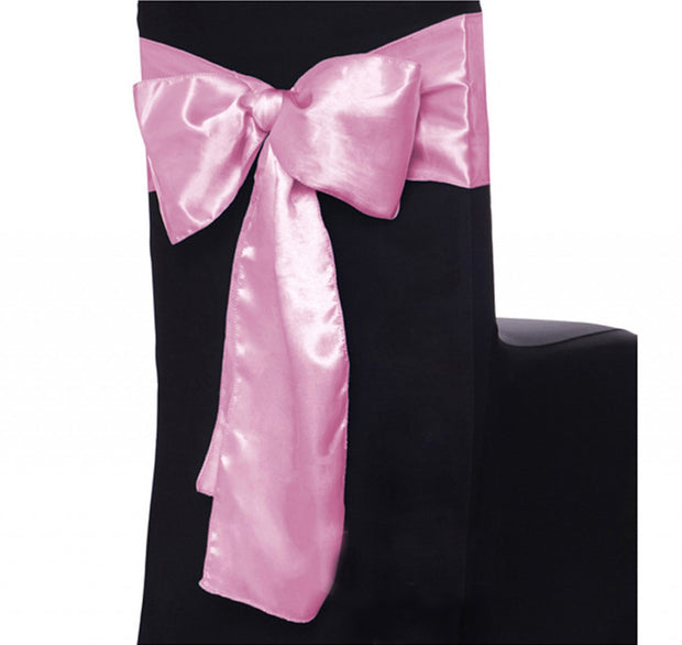 Satin Chair Sashes - Light Pink