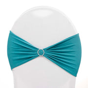 Teal Lycra Chair Band with Diamante Buckle 