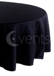 Black Round Tablecloth (220cm) Side
