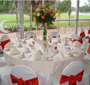 White Round Tablecloth (300cm) in setting