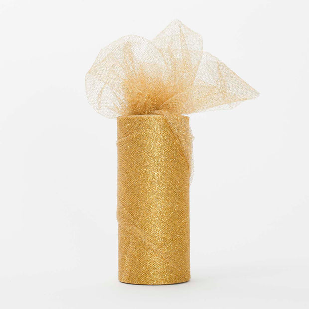Gold Glitter Tulle Fabric Roll Wedding Party Material