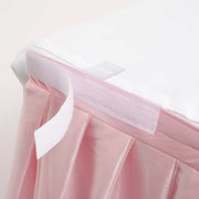 Tulle and Ice Silk Layered Table Skirting - Blush (3m) Velcro