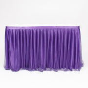 Purple Tulle Table Skirt