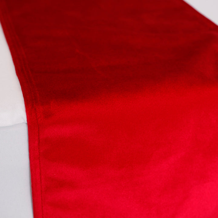 Luxurious Red Velvet Table Runner