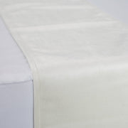 Luxurious White Velvet Table Runner Close View