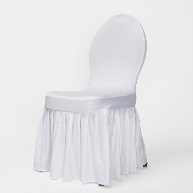 White Princess Lycra Chair Cover Wedding Event Party