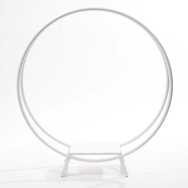 White Double Ring cake stand with platform