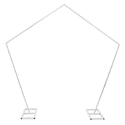 Pentagonal Wedding Arch Decoration Frame - White (2.4m x 2.4m)