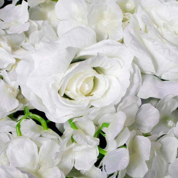 Flower Wall - Rose & Hydrangea (White) Close A