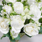 5cm wide white artificial rose flower heads