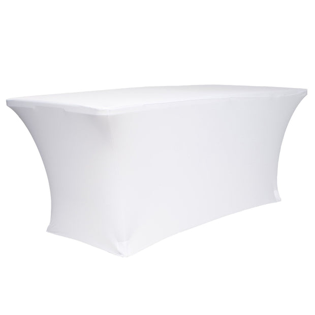 White Lycra Fitted Tablecloth (6ft)