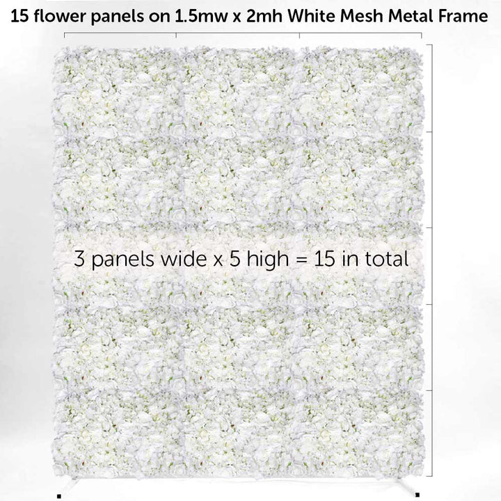 Flower Wall - Rose & Hydrangea (White)