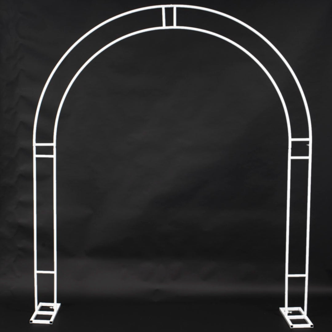 White Wedding Stand Frame Arch - Plain Design