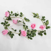 Artificial Pink Rose Vine 9cm Flower