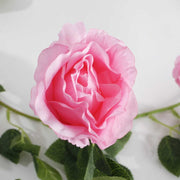 Artificial Pink Rose Vine 9cm Flower Close Up Of Flower