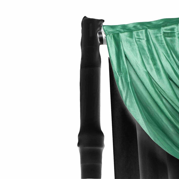 Lycra Spandex Upright Pole Cover - Black Top Hole Allows For Hinge
