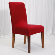 Lycra Chair Covers (Toppers) - Wine Red On Dining Chair