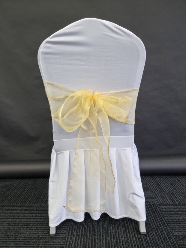 Clearance Organza Chair Sashes - Golden Yellow