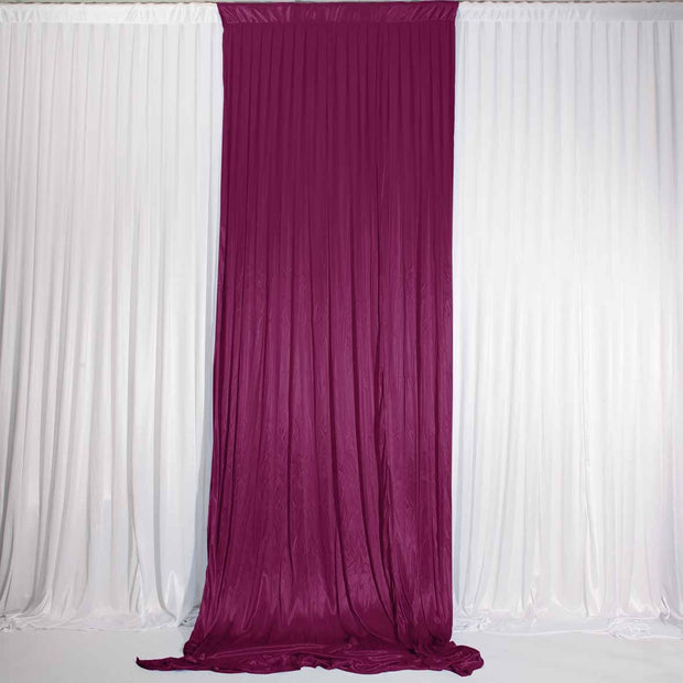 Burgundy Ice Silk Satin Backdrop Convertible Panels 1mx3m