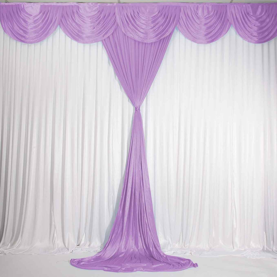 Lavender Ice Silk Satin Backdrop Convertible Panels 1mx3m