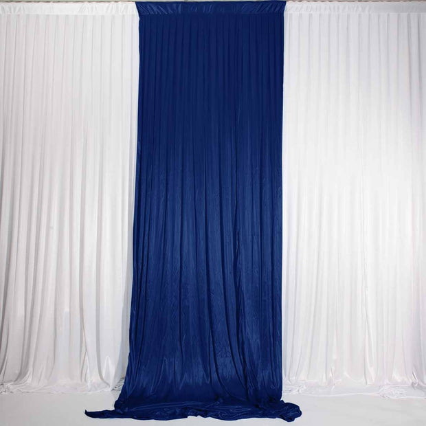 Navy Ice Silk Satin Backdrop Convertible Panels 1mx3m