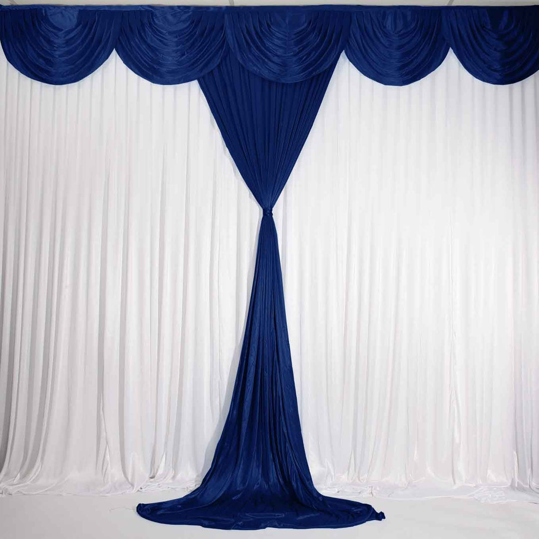 Navy Ice Silk Satin Backdrop Convertible Panels 1mx3m