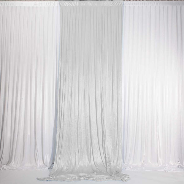 Silver Ice Silk Satin Backdrop Convertible Panels 1mx3m