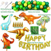 97 pc Balloon Garland Kit - Green Dinosaur Birthday Theme CONTENTS