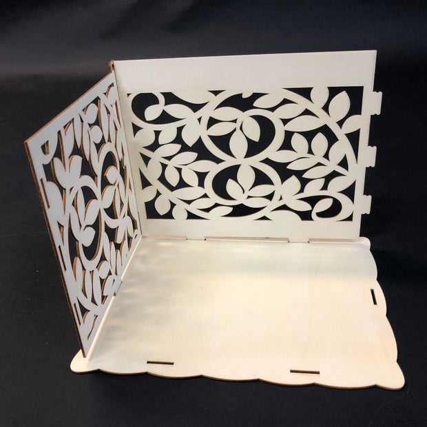 Floral wishing well card box assembly 2