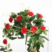 Artificial Red Rose Bouquet 3cm Flower On Flower Stand