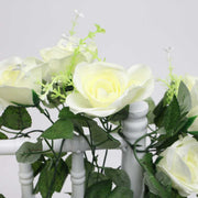 White Rose (6cm) Flower Waterfall Bouquet Flower Close Up 2