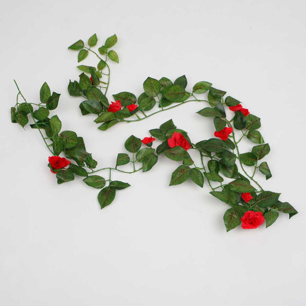 Red Rose (3cm) Artificial Flower Vine - 1.6m