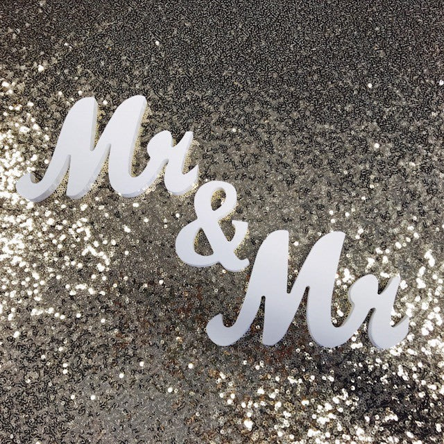 CLEARANCE Mr & Mr Wooden Letter Set