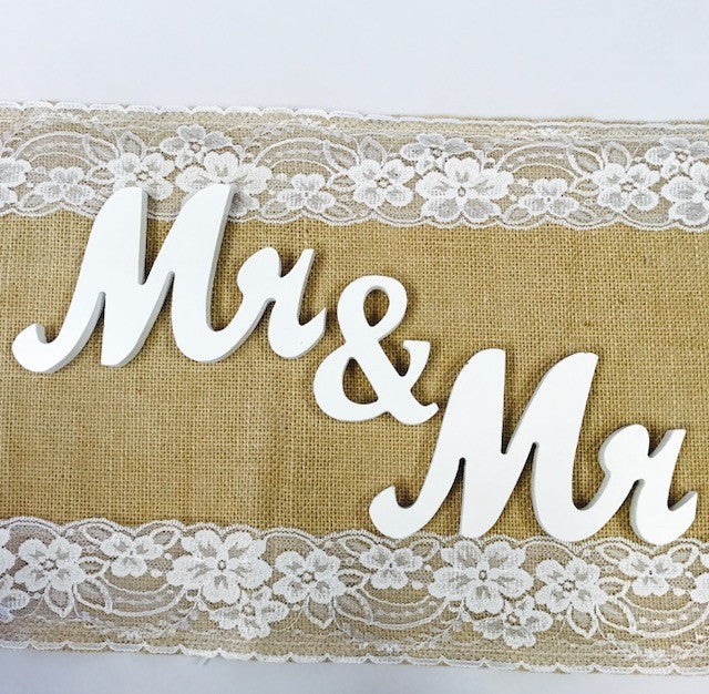 CLEARANCE Mr & Mr Wooden Letter Set